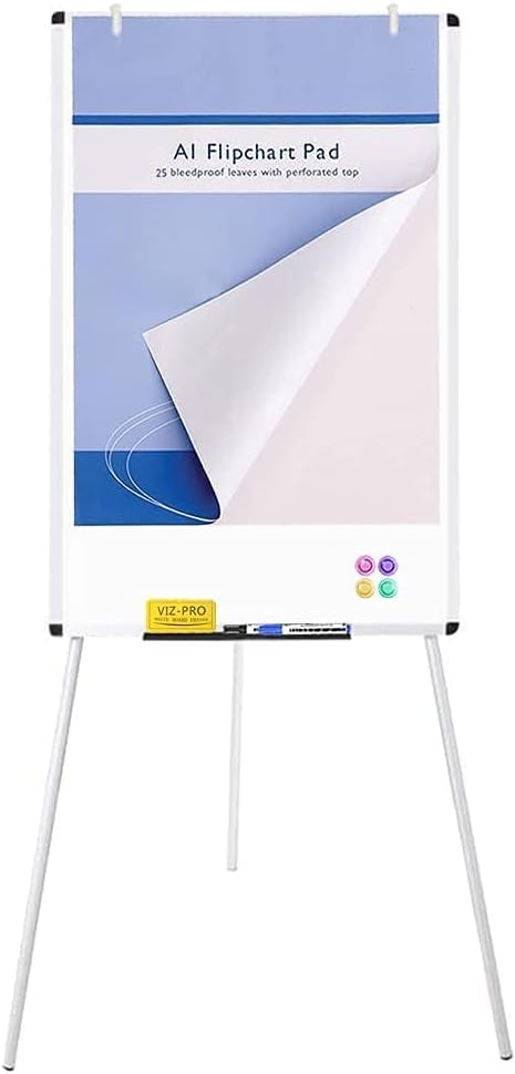 VIZ-PRO Magnetic Whiteboard Easel, 36 x 24 Inches, Portable Dry Erase Board Height Adjustable for School Office and Home - Image 2