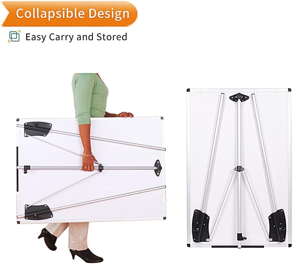 VIZ-PRO Whiteboard Easel, 36 x 24 Inches, Portable Dry Erase Board Height Adjustable With Flipchart Pad - Image 4