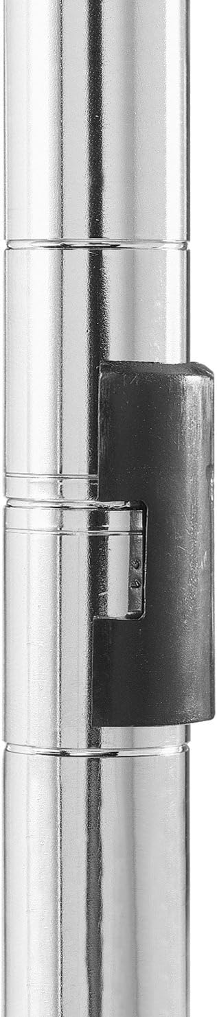 Whitmor 5 Tier Shelving Unit, Metal Storage Shelves, 400 lbs Capacity per Shelf, 2000 lbs Total, Adjustable Heavy Duty Shelf, Easy Assembly for Kitchen, Garage, Plant, 36" L x 14" W x 72" H, Chrome - Image 6