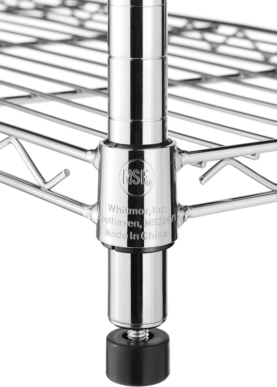 Whitmor 5 Tier Shelving Unit, Metal Storage Shelves, 400 lbs Capacity per Shelf, 2000 lbs Total, Adjustable Heavy Duty Shelf, Easy Assembly for Kitchen, Garage, Plant, 36" L x 14" W x 72" H, Chrome - Image 8